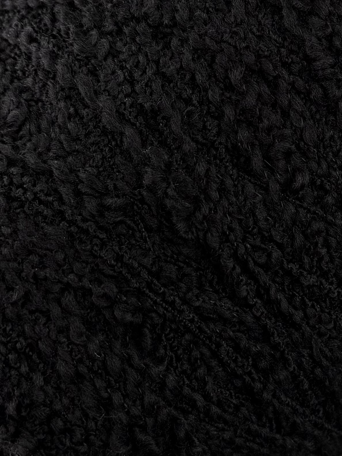 Zegna Baruffa Art. Musk Fantasia 280 m / 100 g – Bouclé-Garn aus Merinowolle col. Schwarz